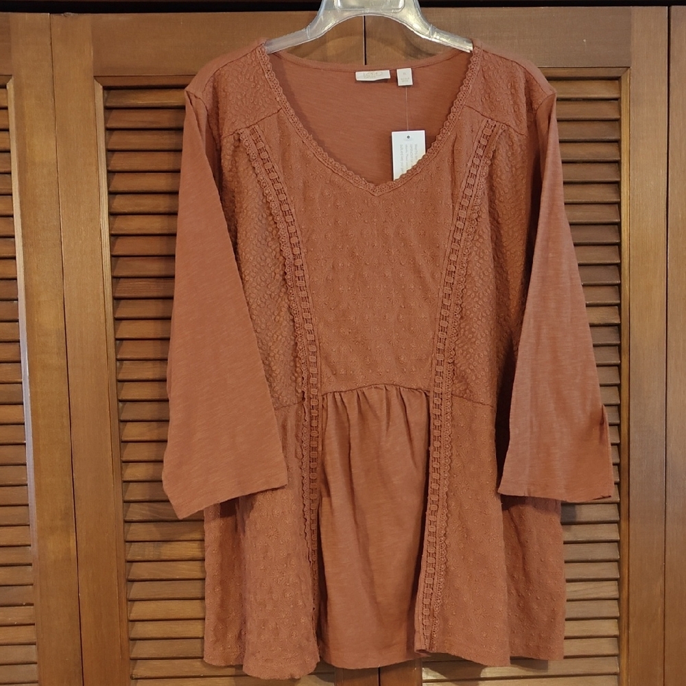 NWT Cato Rust Blouse